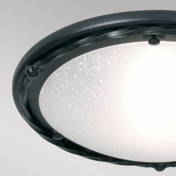 Plafonczarno-biały okrągły 30cm Pembroke 1xE27x60W IP20 Elstead