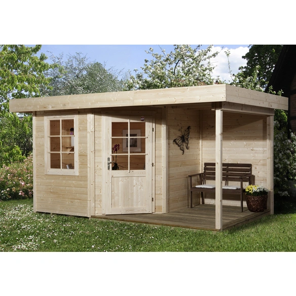 Gartenhaus »213«, Holz, BxHxT: 442 x 237 x 238 cm (Außenmaße inkl. Dachüberstand)