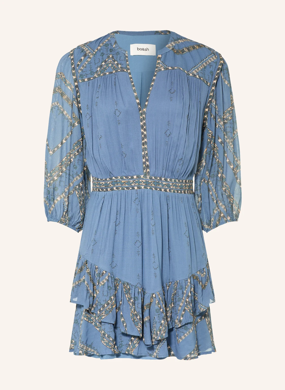 ba&sh Kleid POLY mit 3/4-Arm und Rüschen