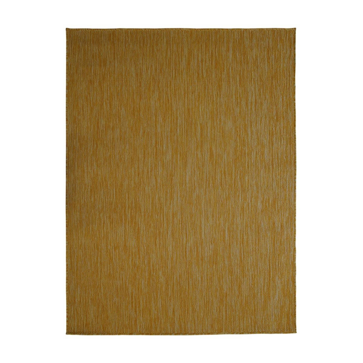 TERRAIN - Tapis intérieur-extérieur aspect jute jaune 133x170