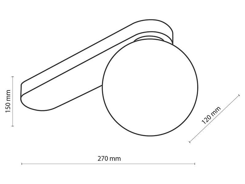 Lampa sufitowa Bianca metalowa biało-czarna