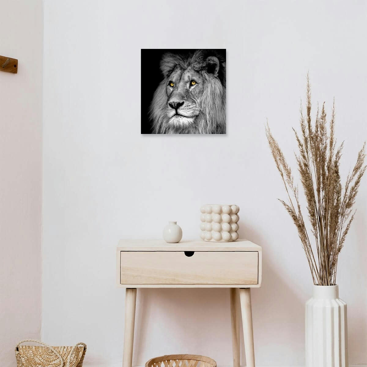 ANIMAUX - Tableau sur verre lion 45x45 cm
