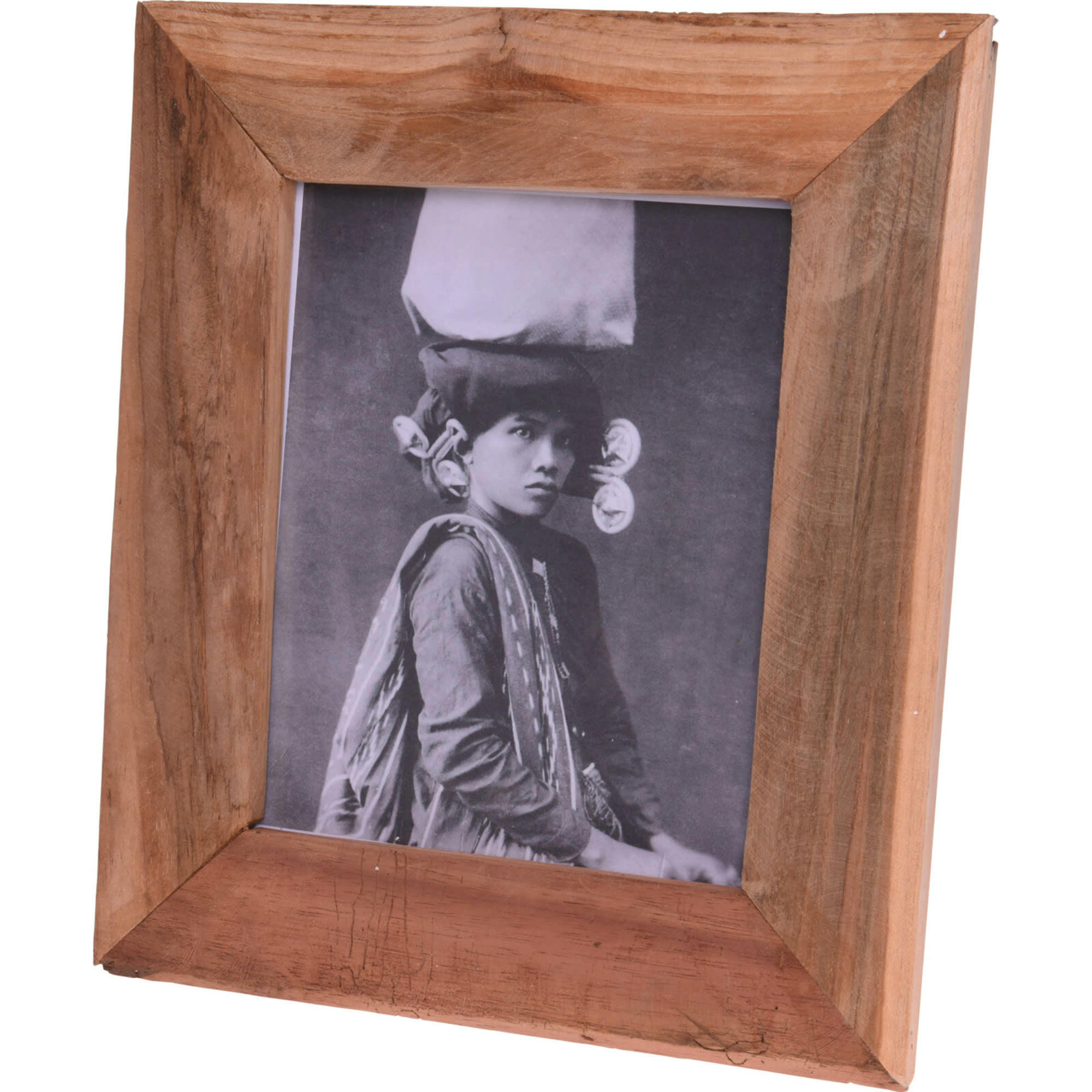 - Cadre photo en bois recyclé - 37x32.5x2.5cm