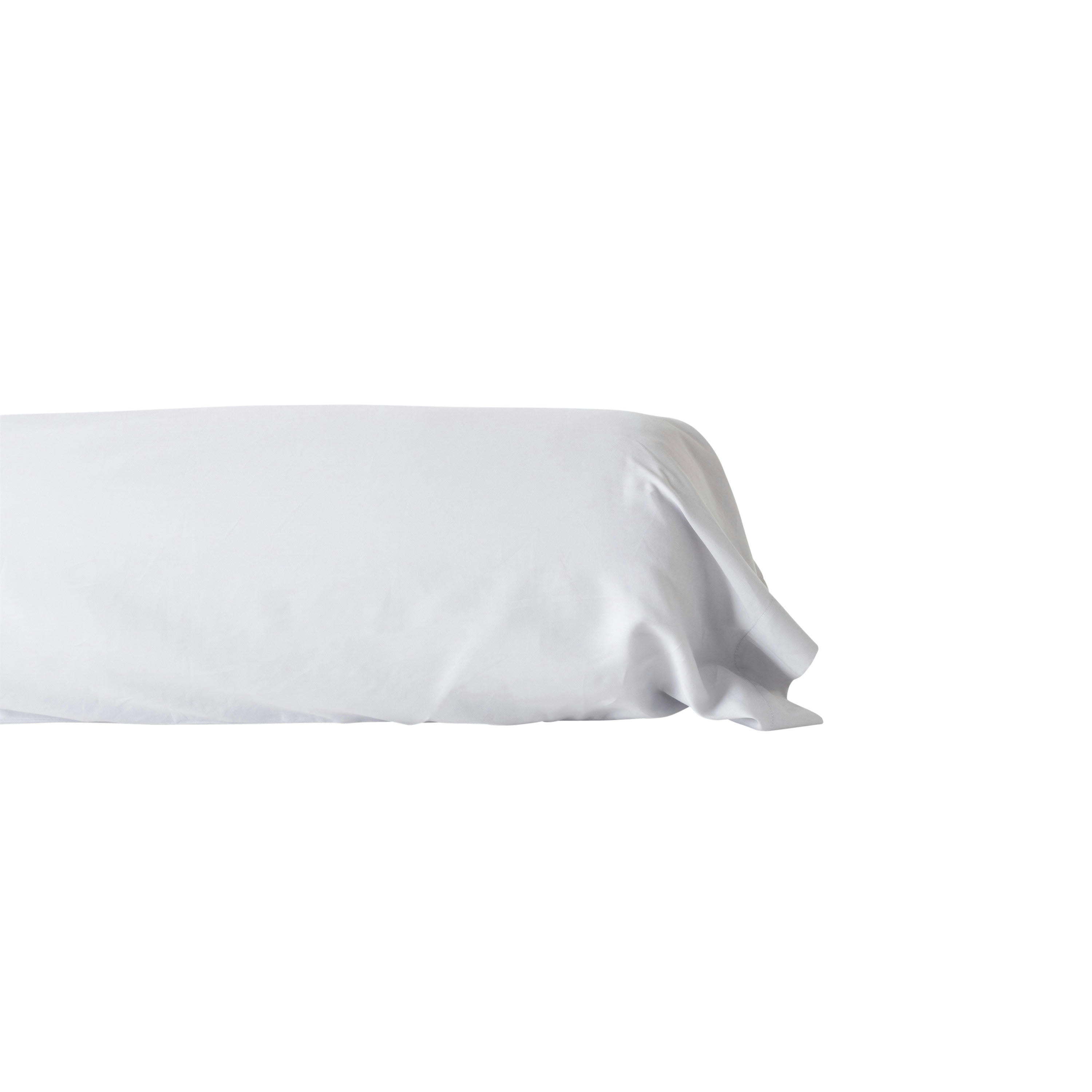 EQUINOXE - Taie de traversin Imprimé uni blanc 220 x 45 cm