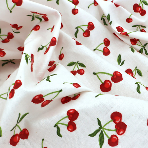Nappe rectangle enduit 150x350 cm CERISES Blanc