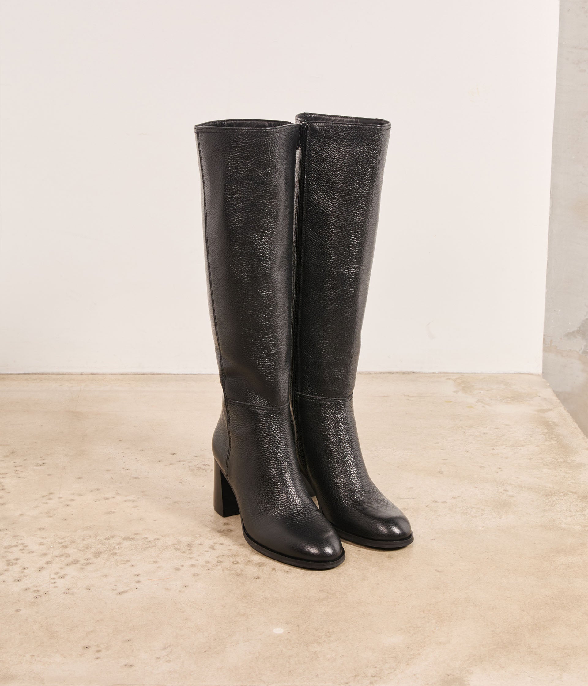 Bottes à talon noires Eloïse
