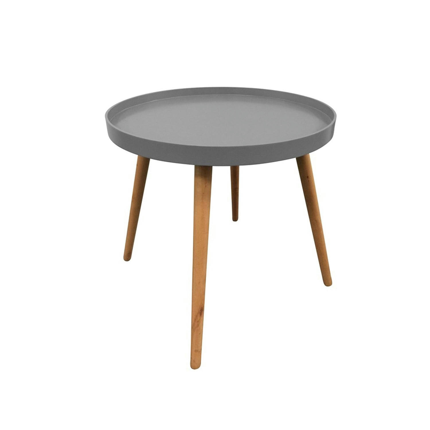 - Table plateau ronde gris
