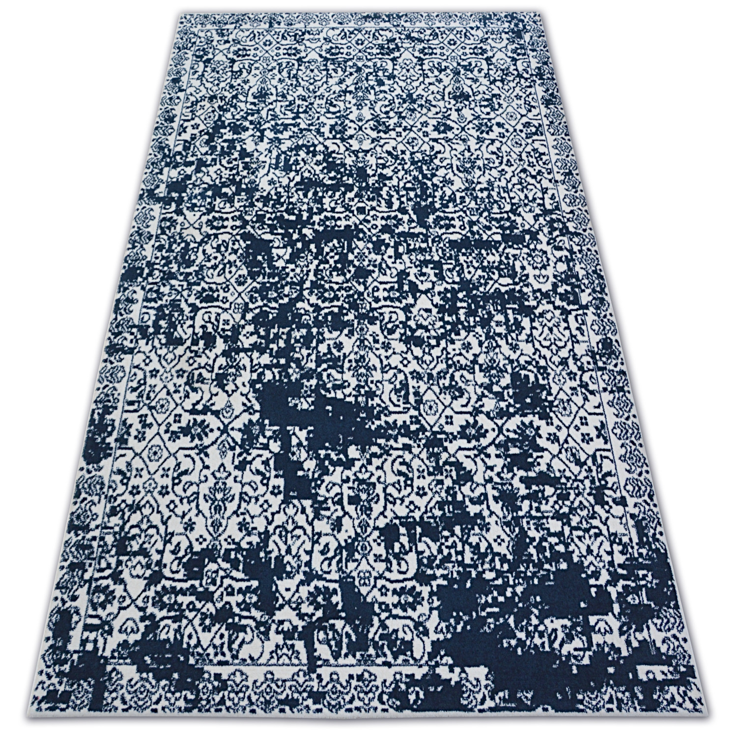 Dywan SENSE Micro 81260 -Vintage biały/niebieski 120x170 cm