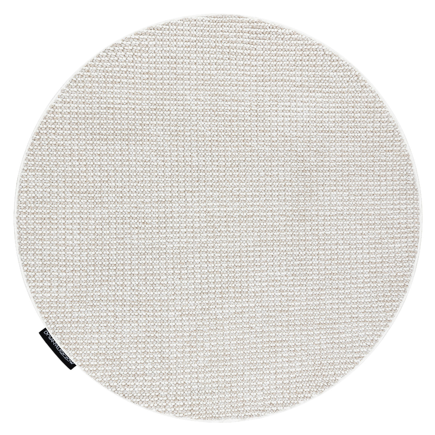 Dywan CASABLANCA LOOP biały / beż pętelkowy, miękki koło 80 cm