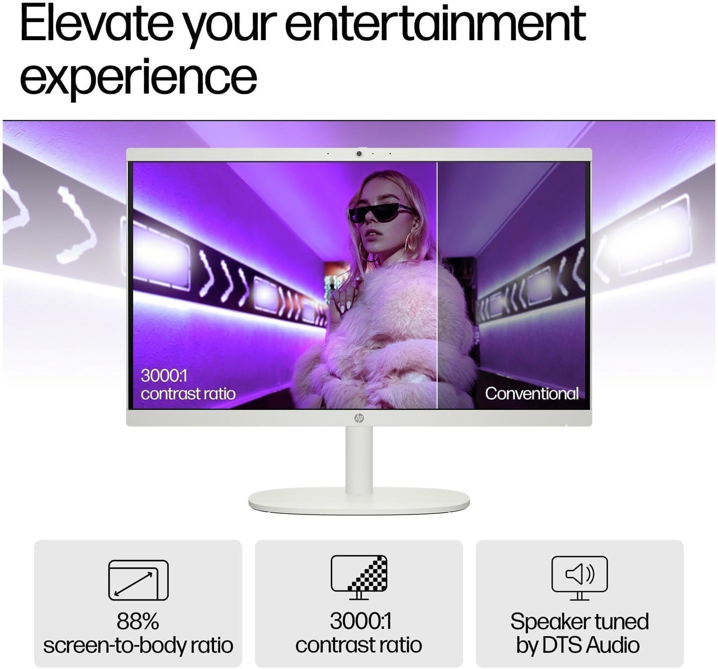 HP 2026 22 FHD All-in-One Desktop Computer • The New Version for Everyday Use • Latest 13th Gen Intel Quad-Core CPU • 16GB DDR5 • 500GB External+128GB UFS Storage • HDMI • Type-C • HD Webcam • Win11