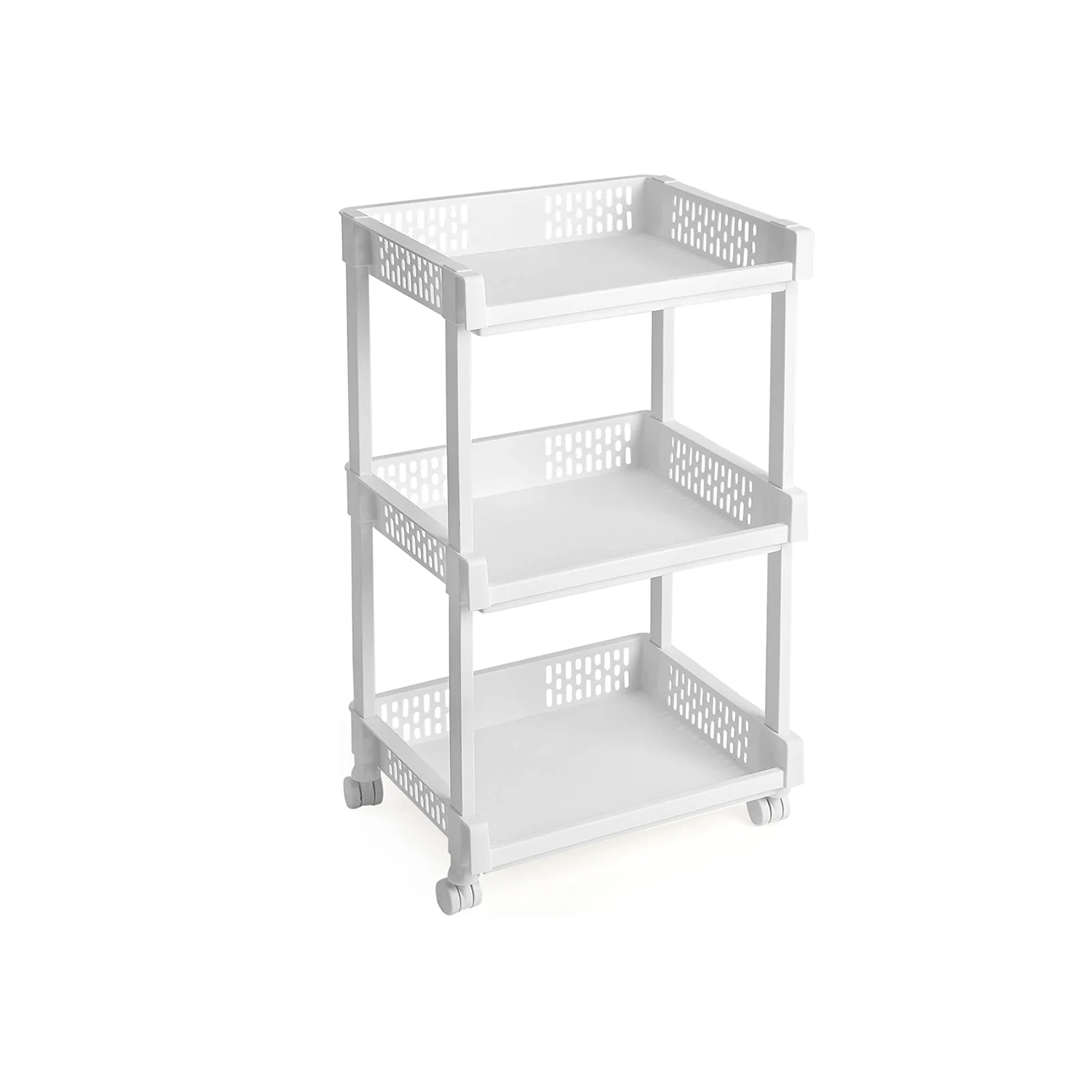Chariot 3 niveaux blanc