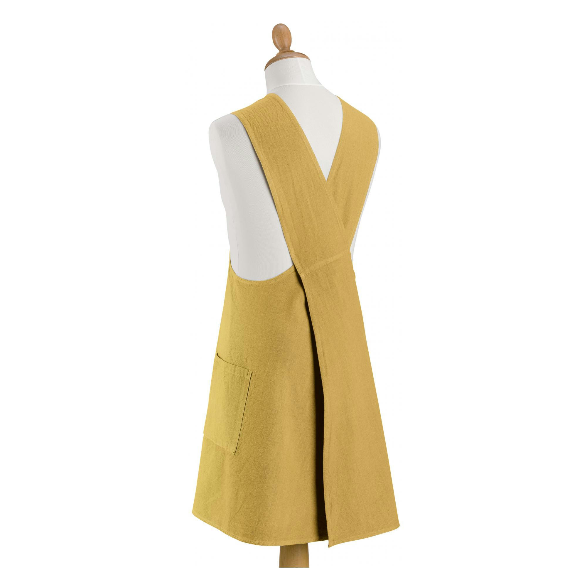 HARU - Tablier de cuisine japonais recyclé  en coton badiane 78 x 100