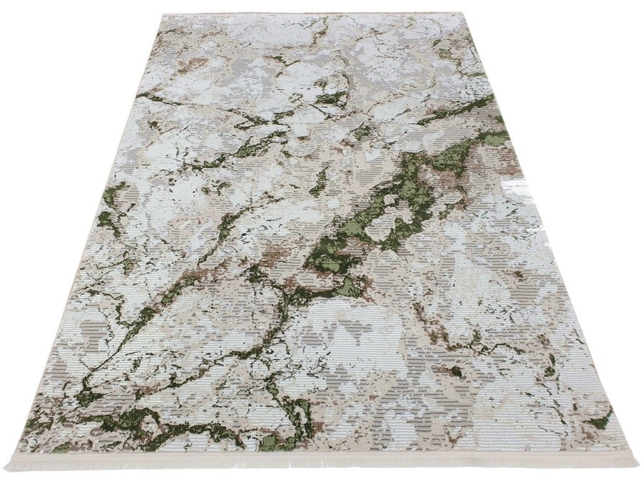 Dywan z frędzlami Emir 193 cream green cream 120x170 - do salonu pokoju