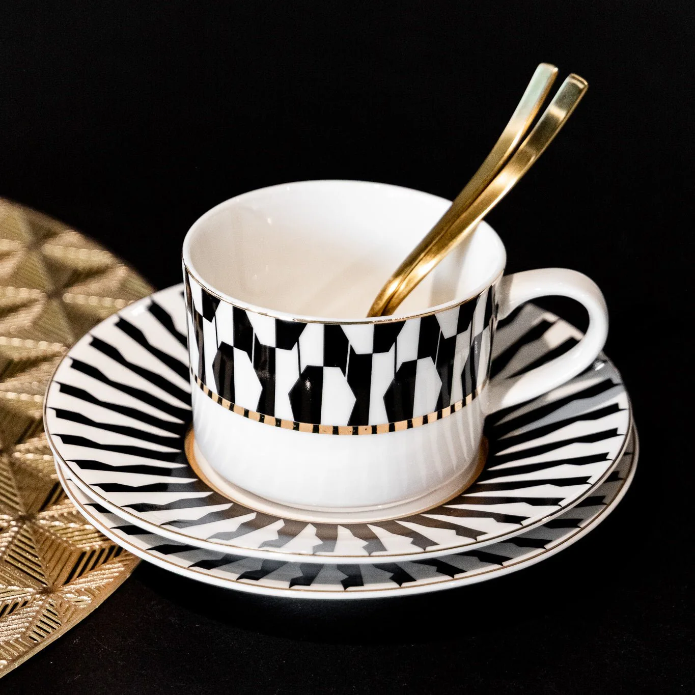 Conjunto de 2 Chávenas de Chá BLACK CAT