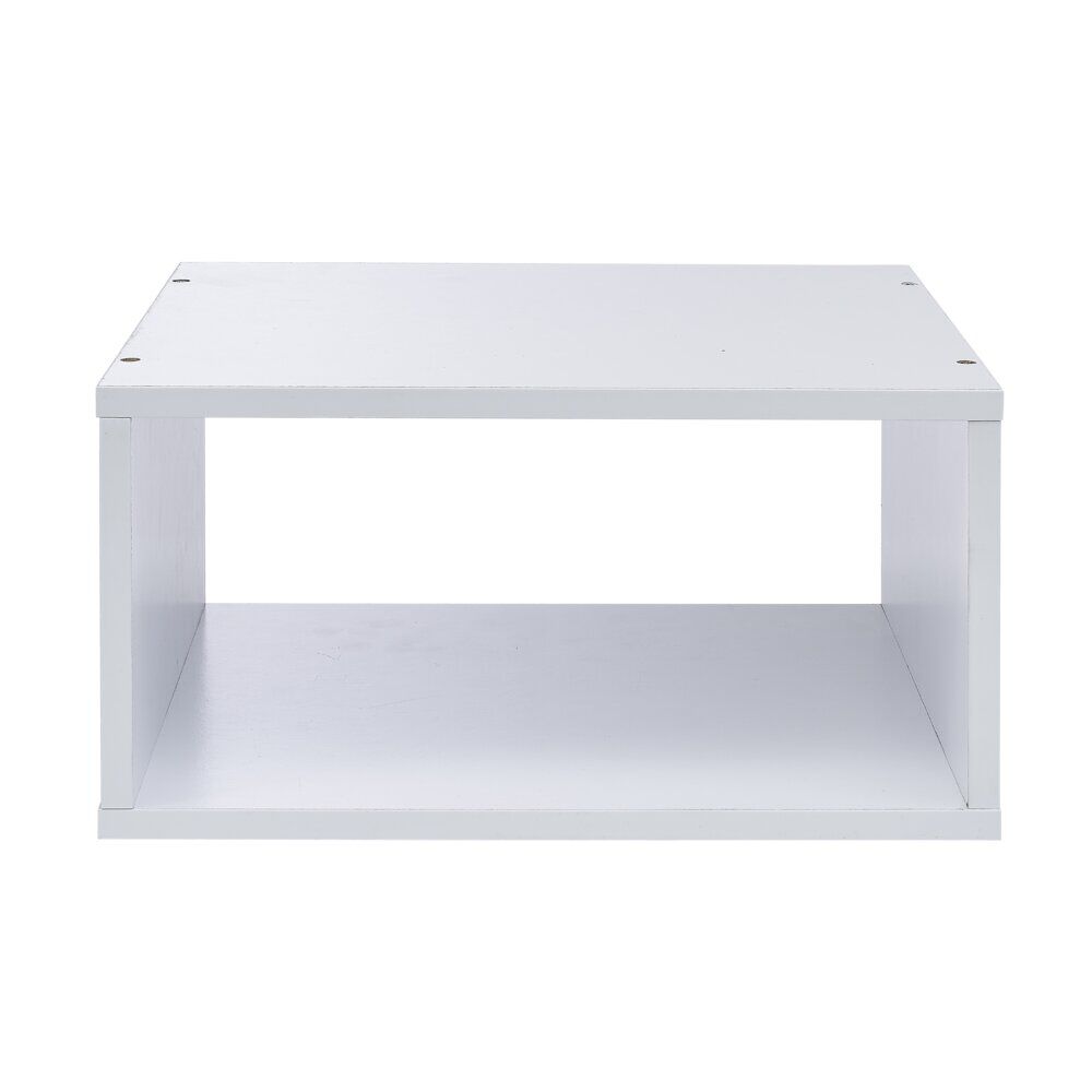 Structure Box Cube demi cube 35x30x17cm métal blanc