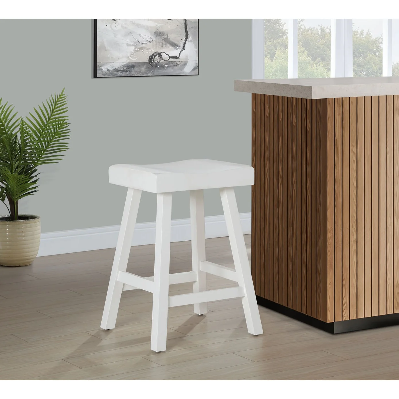 24 In Jackson Wood Saddle Barstool