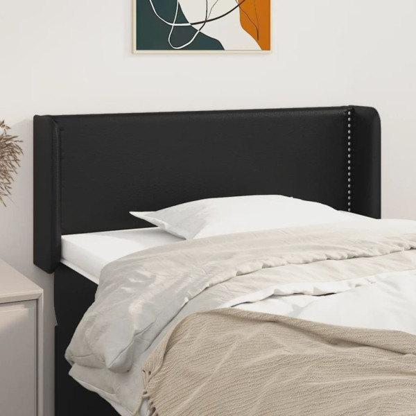 Wezgłowie Czarny 93 x 16 x 78/88 cm Sztuczna skóra vidaXL