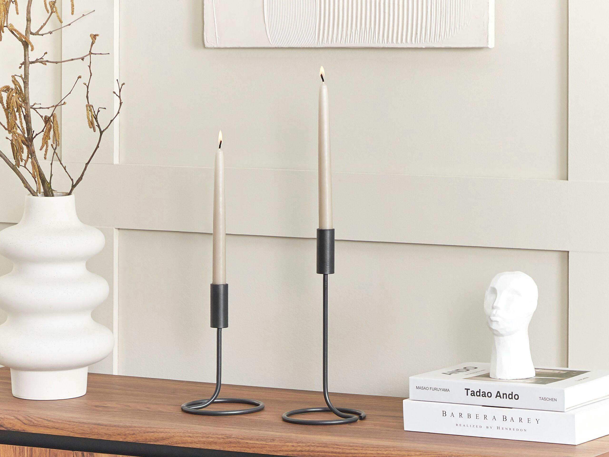 BUNYU - Set de 2 chandeliers en acier noir