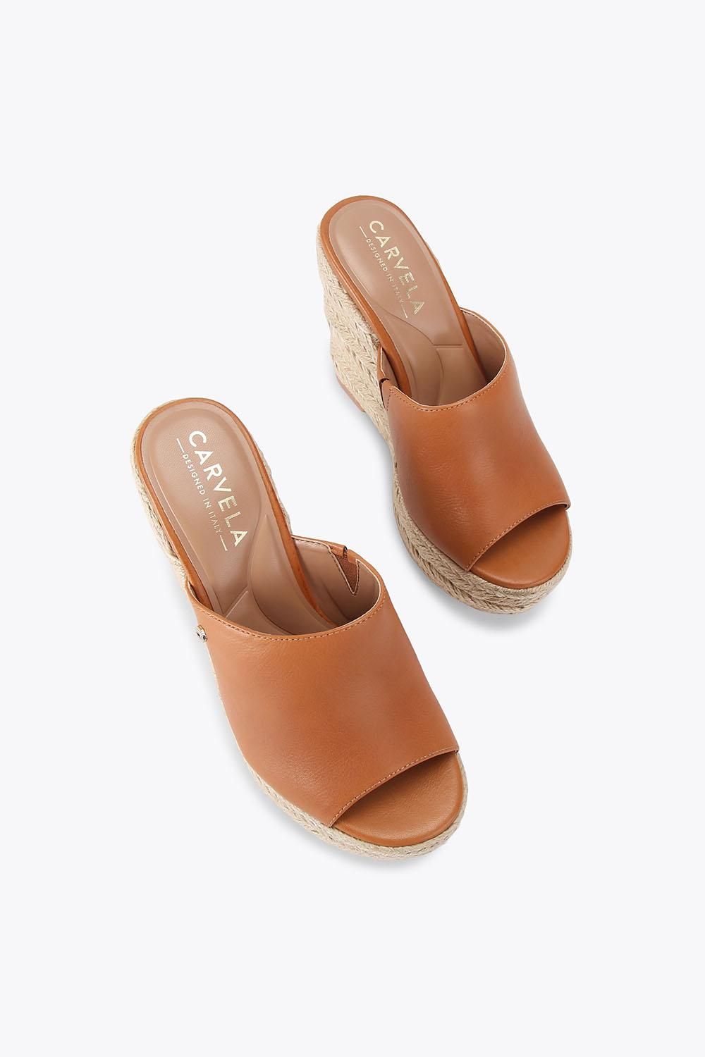 Carvela Fiorella Wedge' Leather Heels