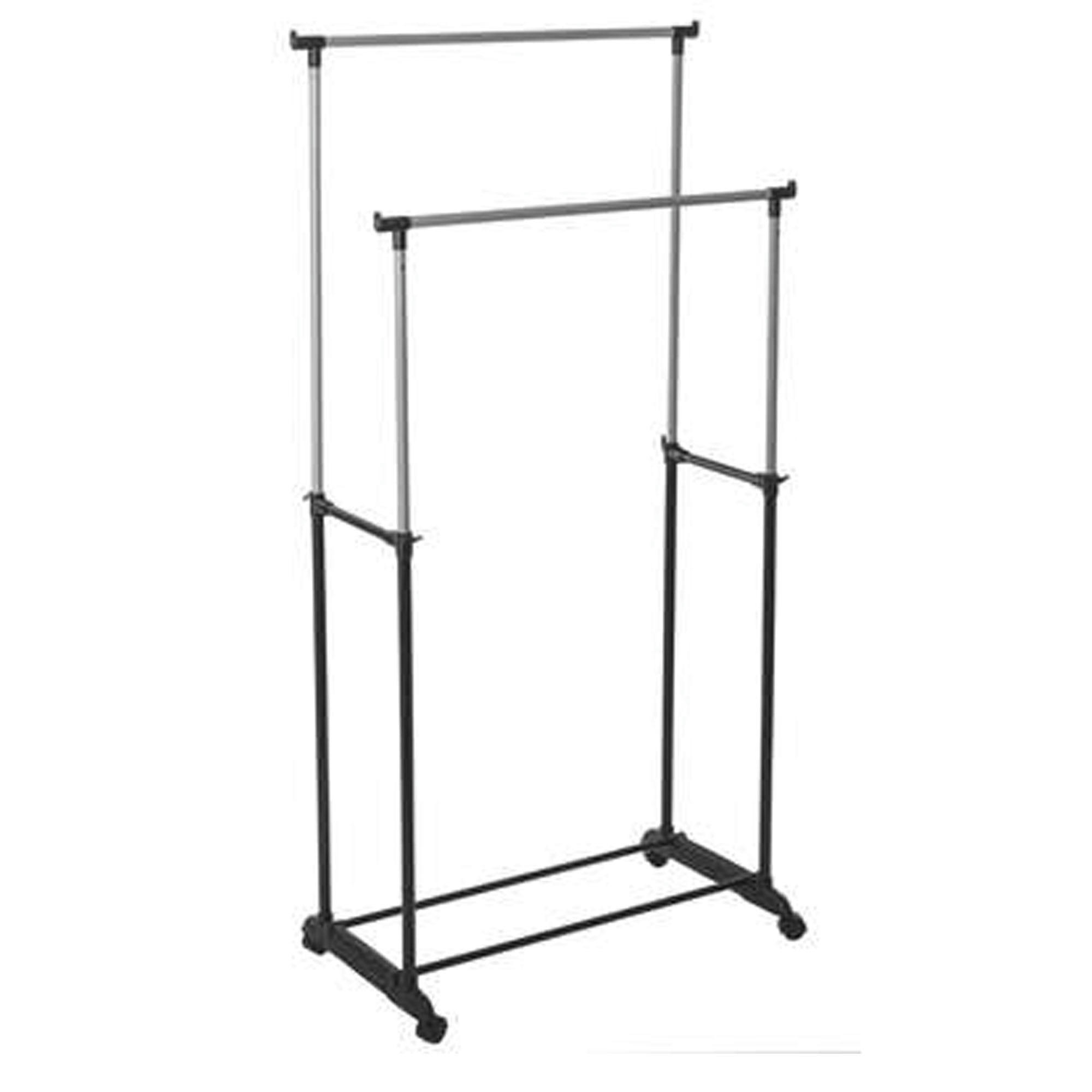 - Portant vêtements double extensible en hauteur - 80x43x160cm