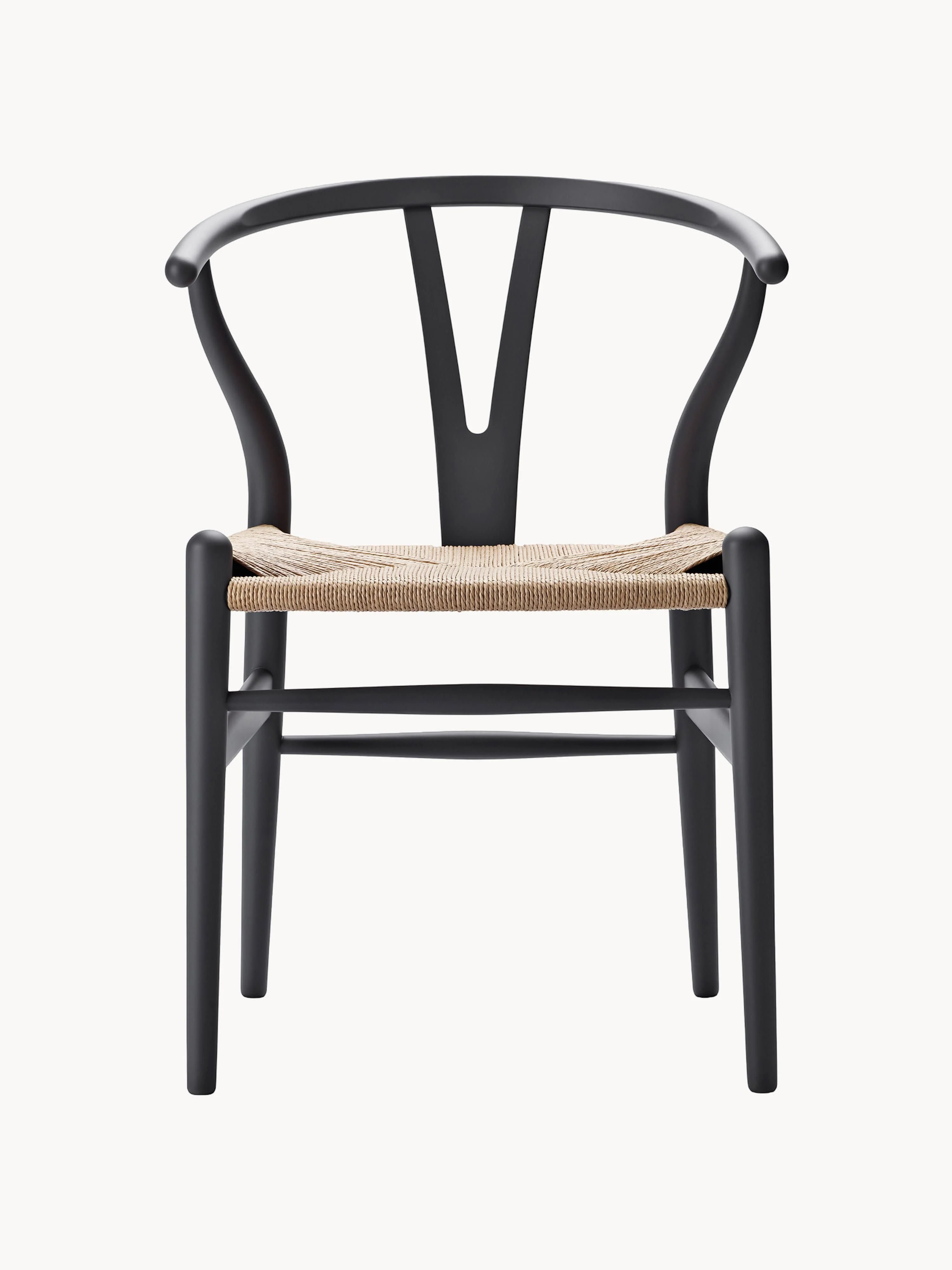 Holzstuhl CH24 Wishbone mit handgeflochtener Sitzfläche