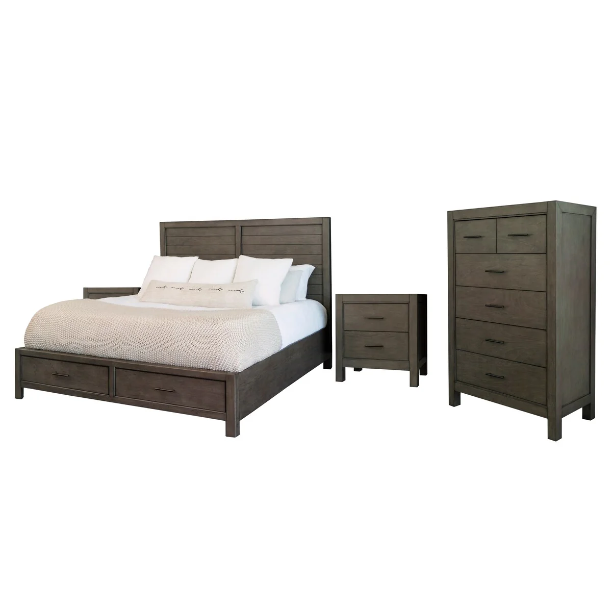 Abbyson Sonia 4 Piece Solid Wood Bedroom Set