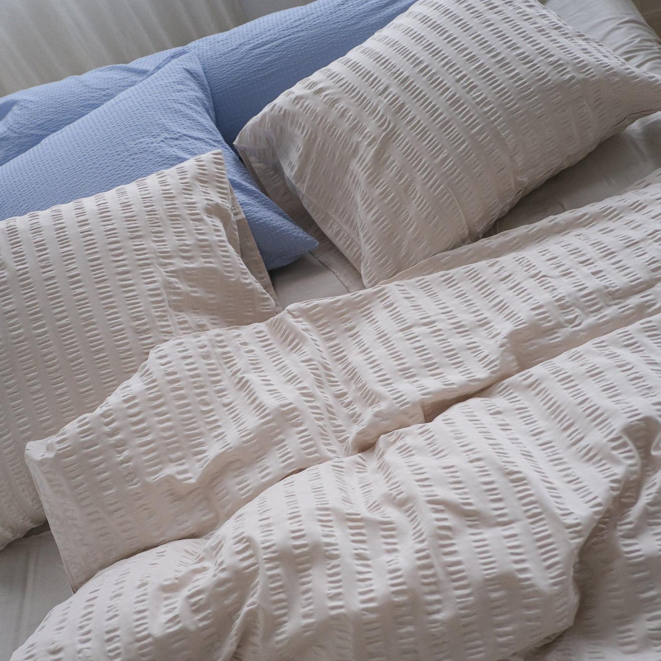 Crisp Sheets Smooth Waffle Dekbedovertrek 200 x 220 cm - Pebble Stone