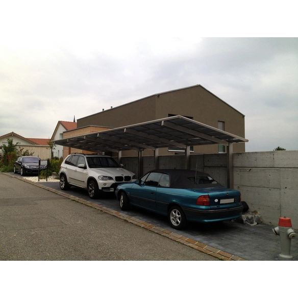 Doppelcarport »Linea«, Typ 110, Außenmaß BxT: 272,6 x 982,6 cm, edelstahlfarben