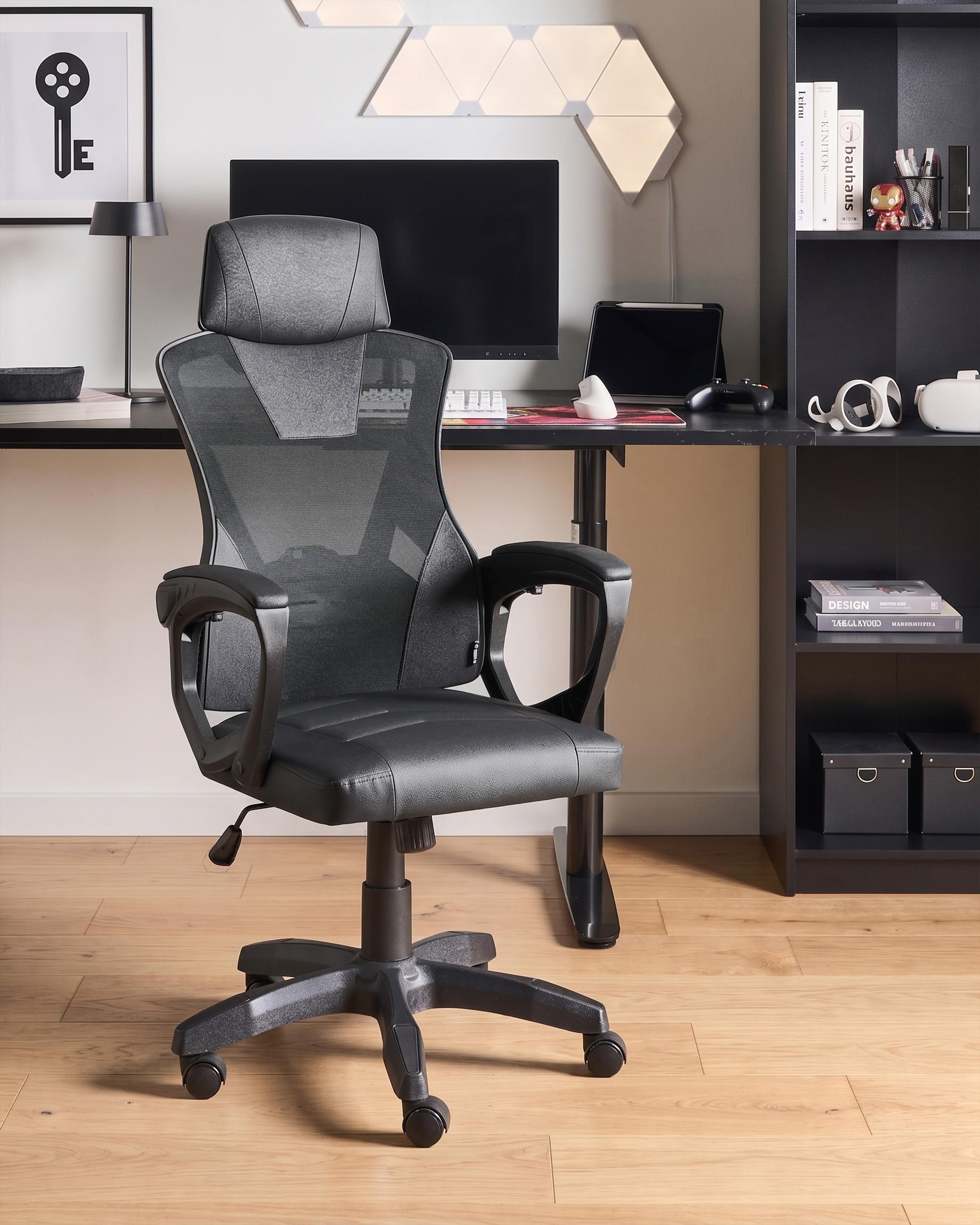 Office Chair IGNIS Faux Leather Black