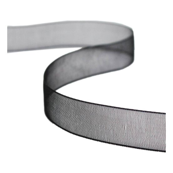 Black Organdie Ribbon 12mm x 6m