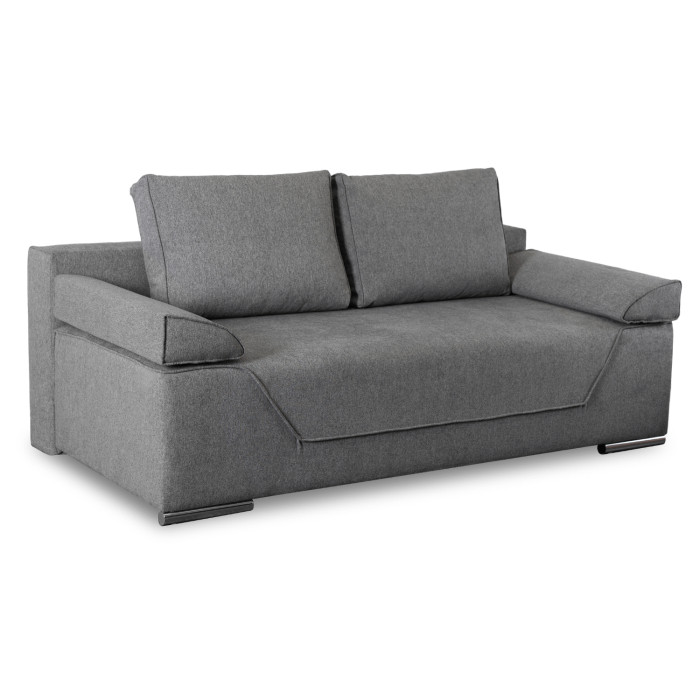 Sofa Kanapa Rozkładana z Funkcją Spania Wersalka Dwuosobowa Szara RENO