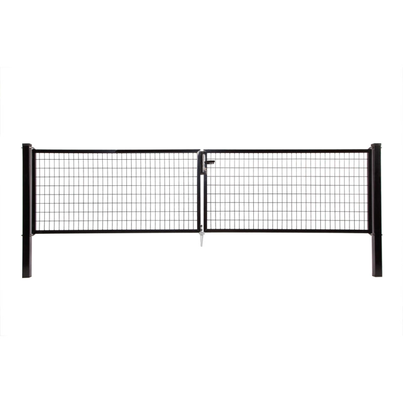 Portillon double Napoli noir 150 x 100 cm GIARDINO