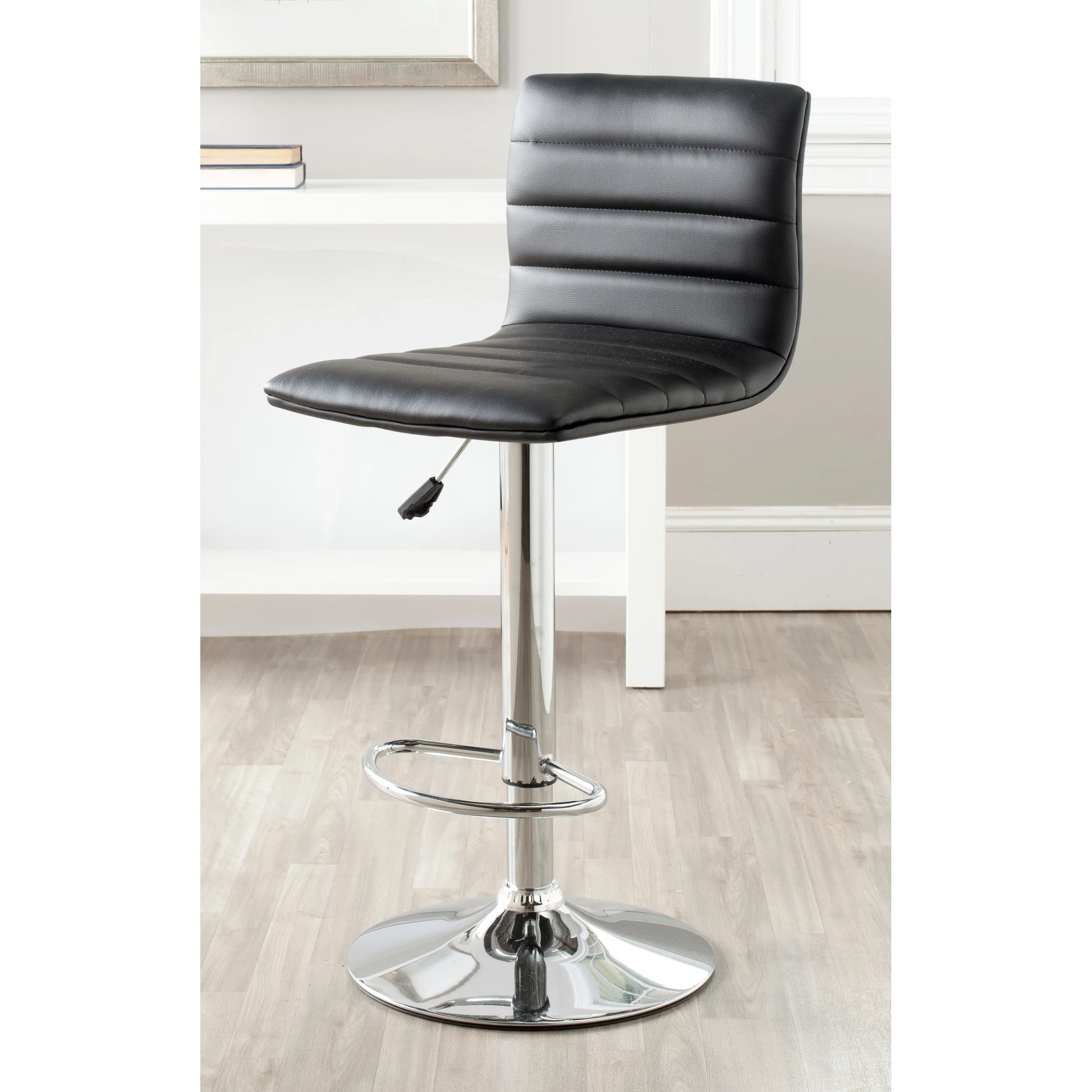 SAFAVIEH Starr White Adjustable Swivel Bar Stool - 15.4 x 18.5 x 34.7 - 15Wx19Dx41H