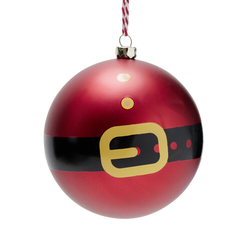 Boule de No&euml;l fantaisie à suspendre plastique décoré Ø8cm (3 modèles)