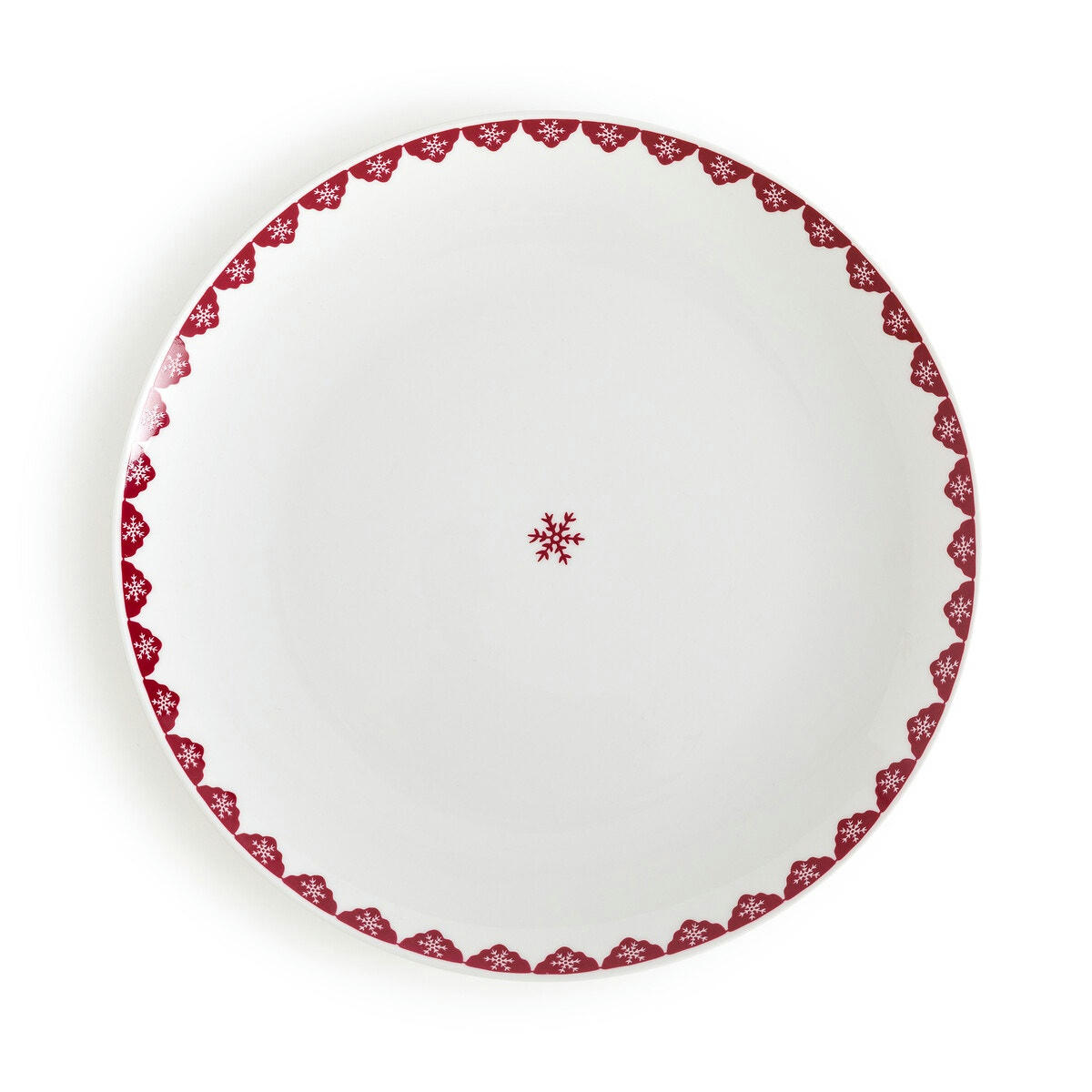 Lot de 4 assiettes plates en porcelaine, Flocani