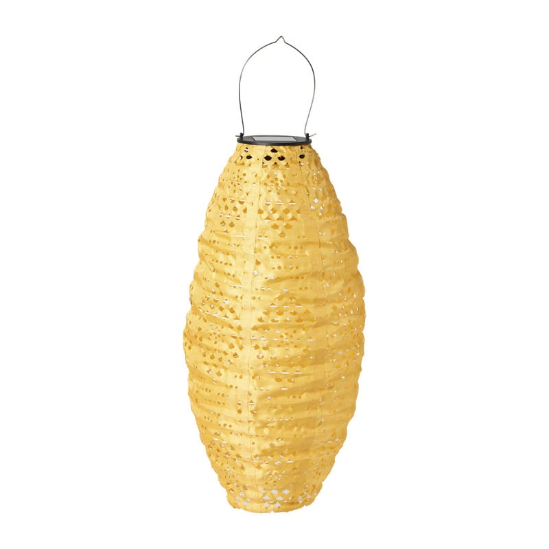 Solar barok lampion ovaal - geel - &Oslash;20x42 cm