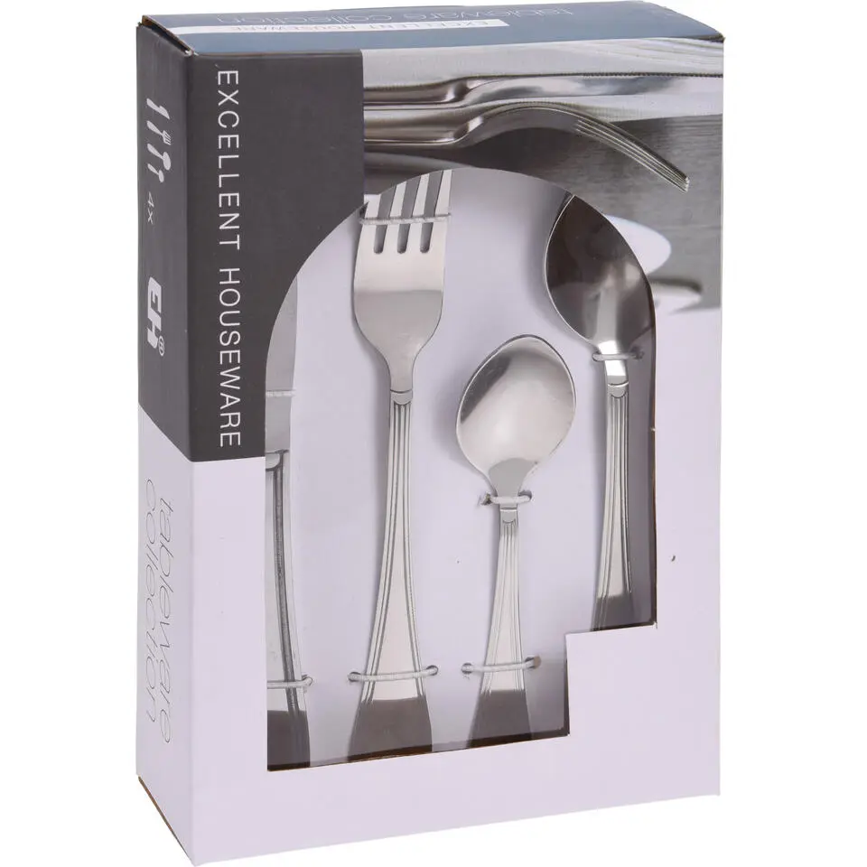 Bestekset - 16-delig - RVS - voor 4 personen