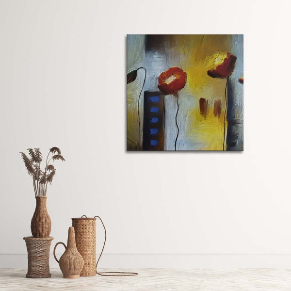 Feeby Obraz na płótnie Dwa pomarańczowe maki 30x30