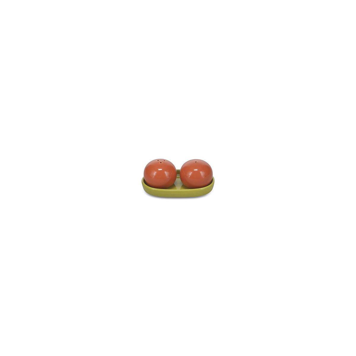 Ona - Peper en zoutstrooier 3-delig oranje/groen Duo
