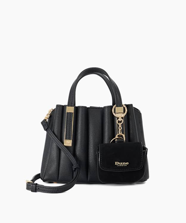 Dinkydolly Black - Pleated Top-Handle Bag