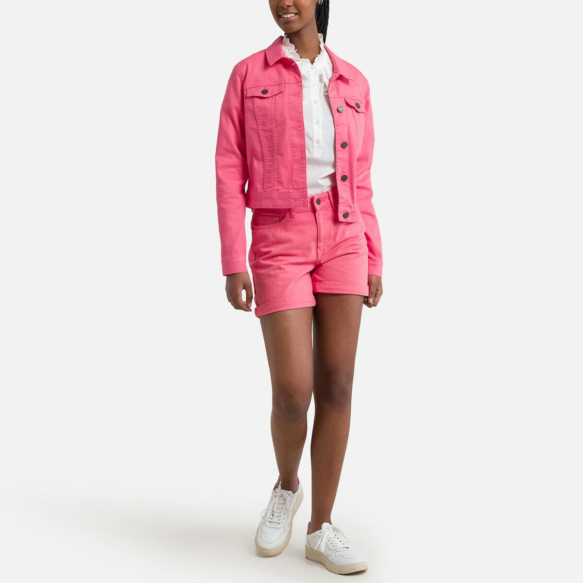 Veste en jean boutonnée
