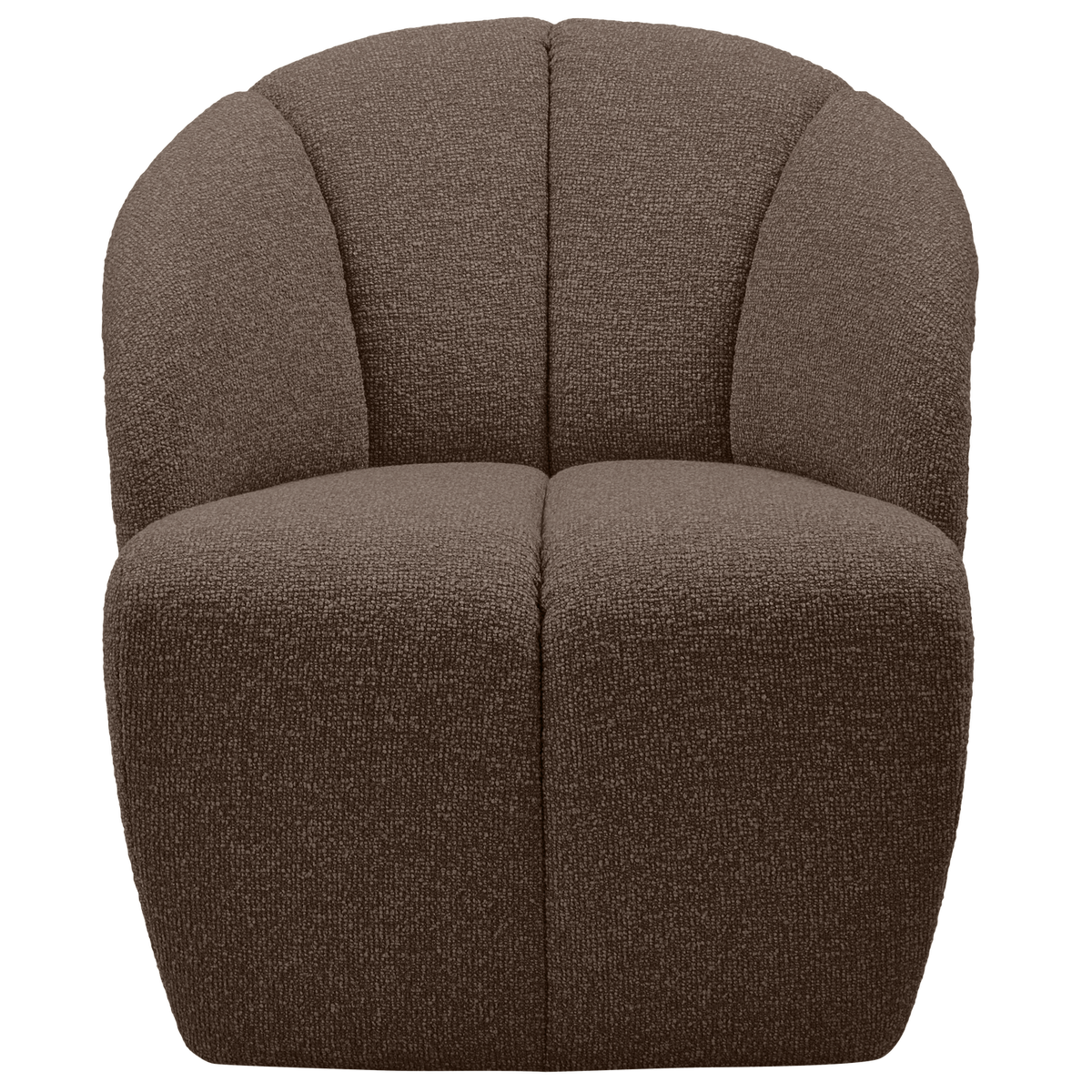 WOOOD draaifauteuil Mojo - Bouclé - Bruin Melange - 75x68x77