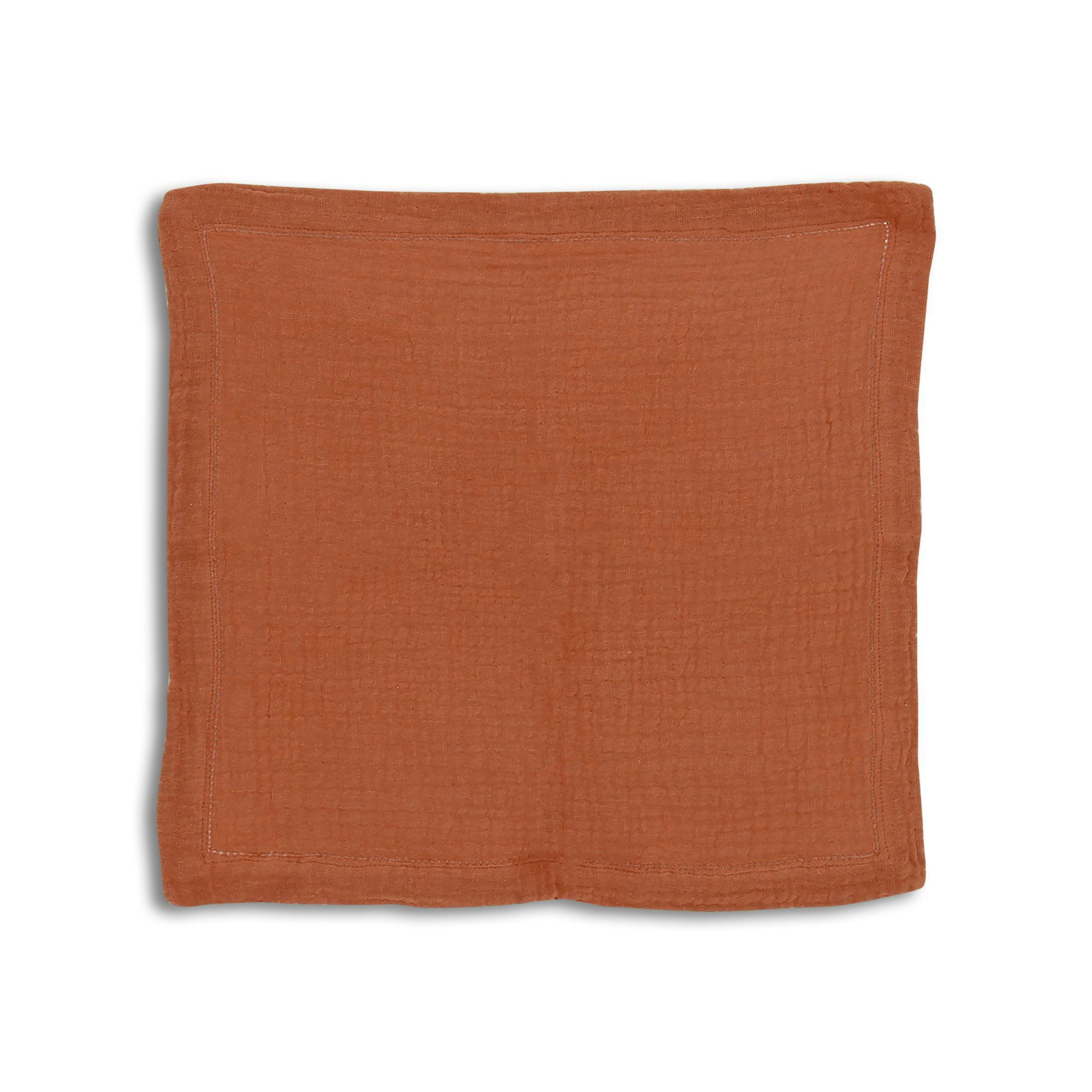 ORIGIN - Lot de 2 serviettes de table en coton paprika 40x40cm