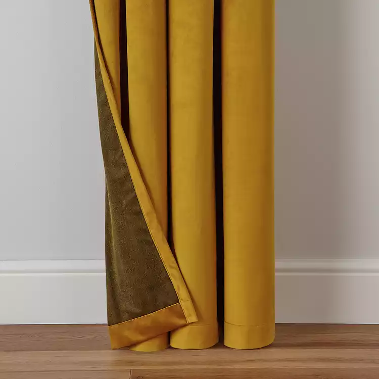 Habitat Eyelet Curtains - Mustard - 117x183cm