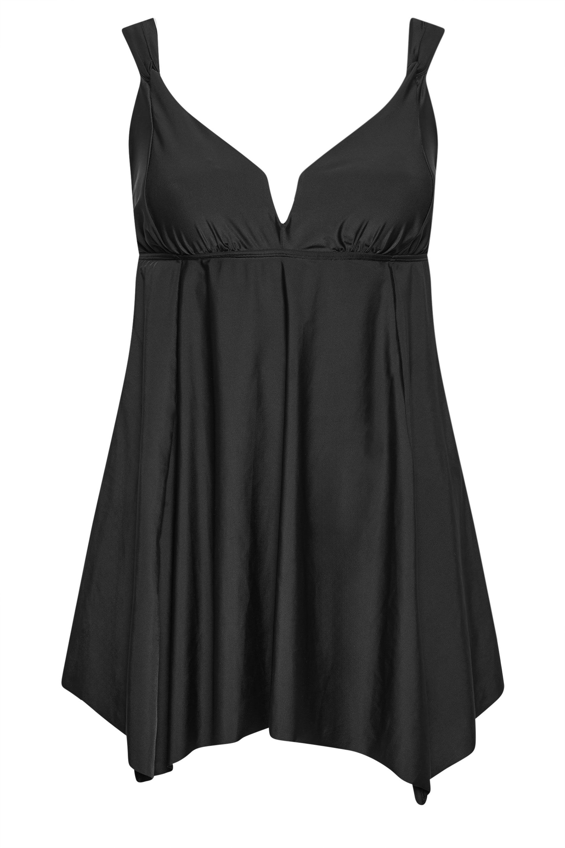 Yours Knotted Strap Hanky Hem Swim Dress