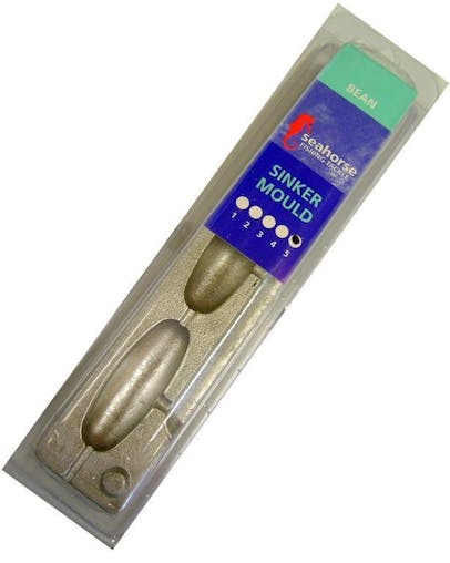 Seahorse 5 Bean Sinker Mould - Makes 3 Sinkers - Made In Australia