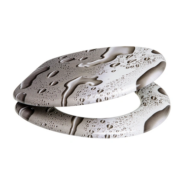 WC-Sitz, Breite: 37,7 cm, Holz, Dewdrop