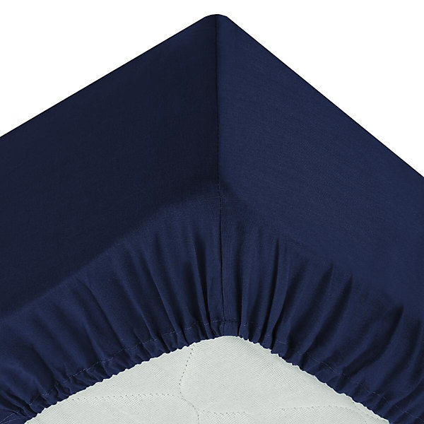 Drap housse coton uni 140 x 190 cm Couleur moderne orage