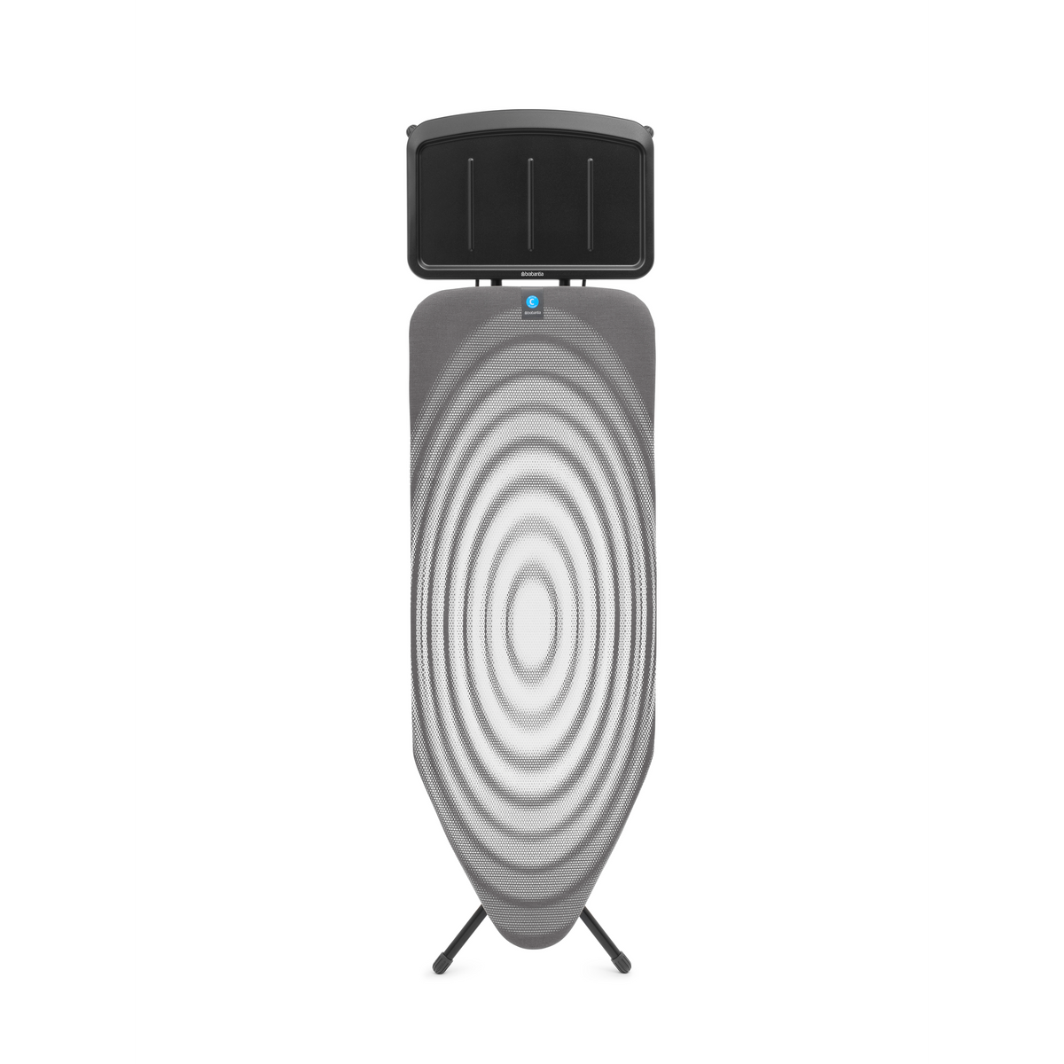 Brabantia Strijkplank C, 124x45 cm, solide stoomunithouder 138980 - Titan Oval