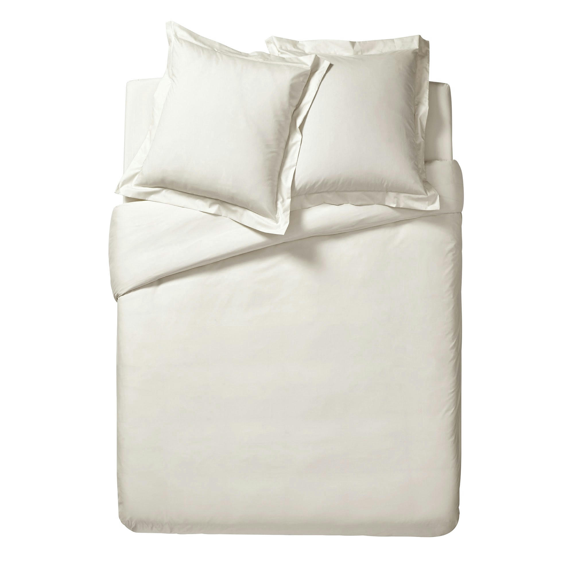 PREMIÈRE - Housse de couette en percale de coton meringue 260x240
